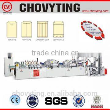 High speed laminating pouch making machinery/stand up ziploc pouch bag making machine