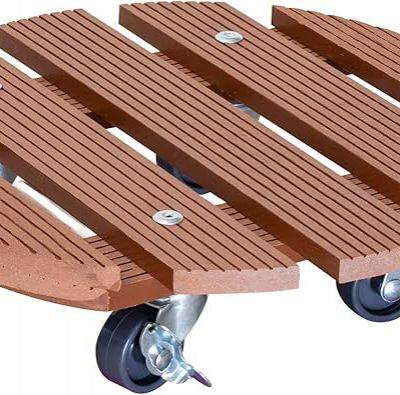 Wpc Pot Stand Heavy Duty Squared Flower Tray With Wheels Plant Holder With Roller Plant Pot Roller for Indoor and Outdoor photo-2