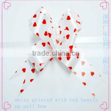 Heart Shape Printed Solid Gloss Ribbon BOW/Gift Wrapping Ribbon Bow