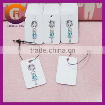 Glossy lamination custom cheap printed luggage tag string