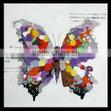 new design wall art oil painting colourful butterfly