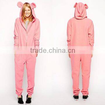 fashion long sleeve hooded custom adult onesie