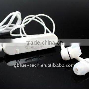 White Clip Stereo Bluetooth Earpiece (GT502) For Mobile Phone