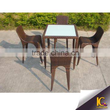 High quality waterproof rattan garden furniture dining set dining table and chair