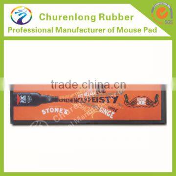2016 New Products Soft Non-woven Fabric Nitrile Rubber Beer Bar Mat With Logos/Printed Custom RUbber Bar Mat