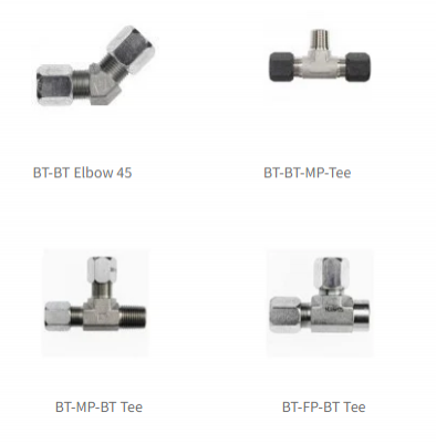 Flareless Bite Type Flareless Bite Type Tube Union Flareless Bite Type Adapter Tube x NPT Male Straight Adapter Female Male Thread, photo-2