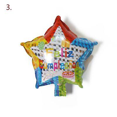 10inch High Quality Multi Styles Spanish Happy Birthday Feliz Cumpleanos Aluminum Foil Balloon for Birthday Party Decoration