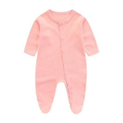 Newborn Baby Romper Onesie Jumpsuit Feet Wrap Long Sleeves Baby Climb Clothes Children's Pajama Cotton photo-4