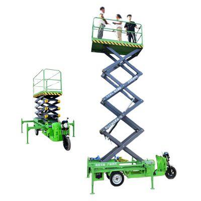 Hydraulic Lift Platform Elevating Work Platform Mobile Tricycle Electric Scissor Lift