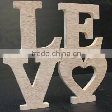 Wooden Plaque Words/Letters Free Standing "LOVE" Home/Wedding Decoration