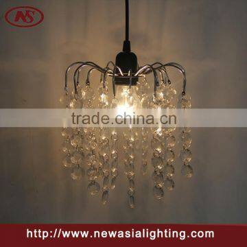 Simple decorative crystal pendant light