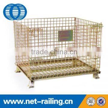 Collapsible storage warehouse metal basket