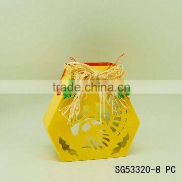 festival celebrating yellow bag shape metal flocking home art