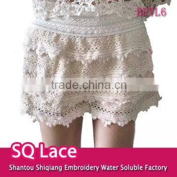 Ladies Hot/water Soluble Lace Short/cotton Embroidery Lace for Girls Shorts