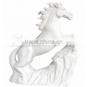 white marble outdoor horse statues