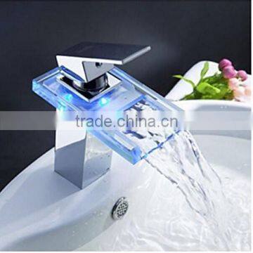 NEW Deck Mounted LED Bathroom Basin Faucet Single Handle Vanity Sink Mixer Tap                        
                                                Quality Choice