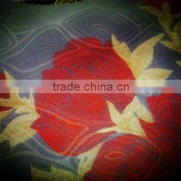 100 Polyester Printed Aolisha/rose Printed Fabric/polyester Chiffon for Woman Summer Dress Fabric