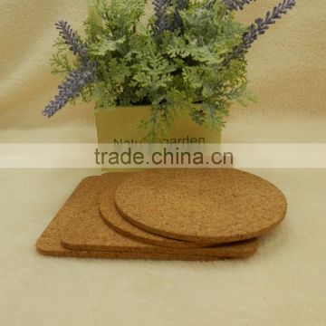 Custom logo & size wholesale blank mdf cork wood coaster/cork coaster backing