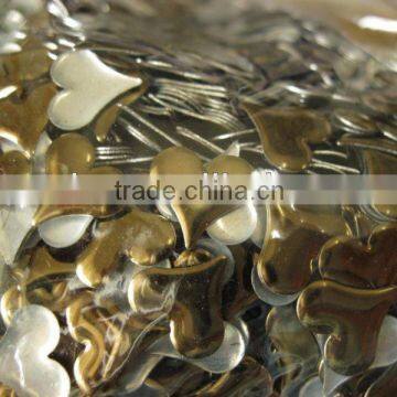 Rhinestuds Hot Fix Iron on Heart Shape 10mm LIGHT KAKHI COLOR