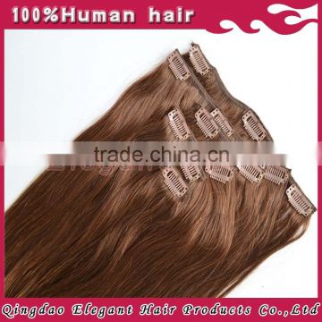 Brazilian human hair straight clip in hair extensions,no tangling no shedding