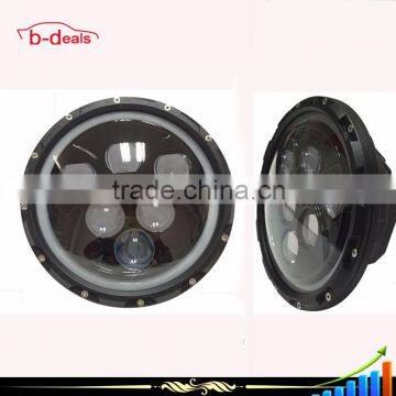 7 Inch Round Halo Headlights Led LED Sealed Beam High/low Halo Ring for Jeep Headlight photo-2