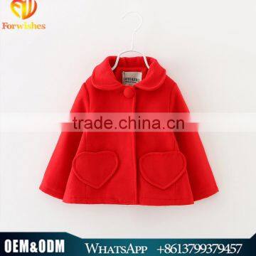 Brand Children's Garment Korean Girl Pure Cotton Wool Coats Baby Girl Autumn & Winter Outwear