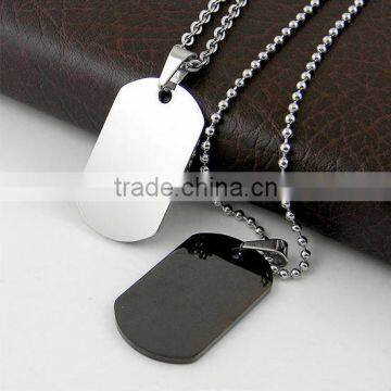 Laser Logo Engrave Customize Blank Stainless Steel Military Dog Tag