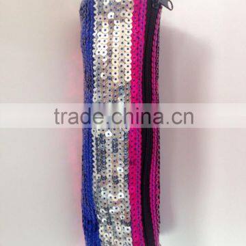 Osini New style Custom colorful Sequins Zipper Pencil Case/Bag/Pouch for girls