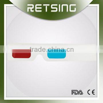 3d hand-held paper glasses red cyan blue lenses for 3d movies and 3d books