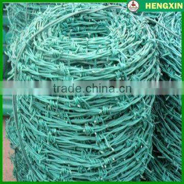 school wall reinforce barbed wire/ PVC Coated And Galvanized Barbed/barbed wire for prison