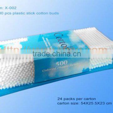 cotton swabs in Pvc blister (500 pcs)