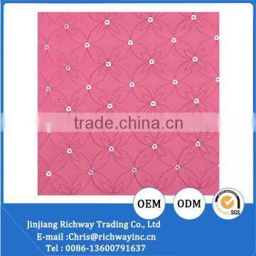 Embroidery shoes special material of pu leather sequin fabric