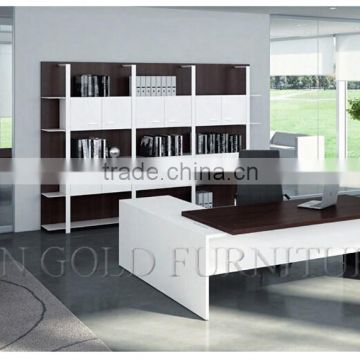 White and Black Wooden Office Modern Desk(SZ-OD203)