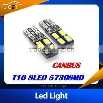 2015 new product T10 Canbus bulb 194 168 W5W 5630 5730 8LED SMD Car Side Wedge Light Bulb Error Free Auto Car clearance light