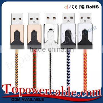 Hot Mobile Phone Accessories Alloy Nylon Braided Usb Data Transfer Cord Cable photo-2