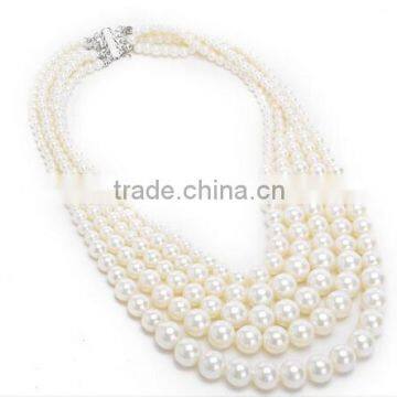 White Fresh Pearl Beads Necklace FQ-N229