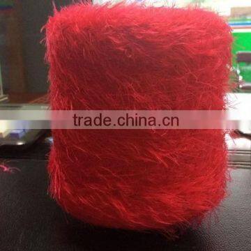 Dyed 100%Polyester Feather Knitting crochet yarn for hand knitting scarf