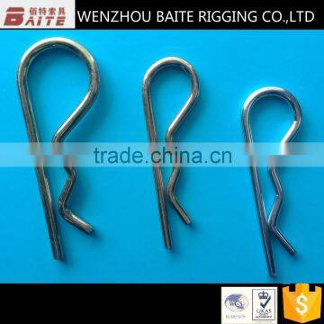 Steel Zinc Plated Industry R type hair pin chain hook metal key ring in best rigging hardware manufacturer