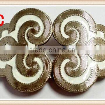 High-end Women Clasp Buckle Rhinestone Buckle Fur Coat Metal Buttons Button photo-3