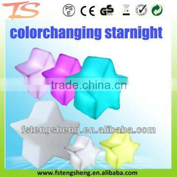 Color changing LED star mood night light