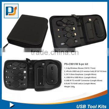 2015 All in one usb kit for laptop, laptop accessories in travel bag