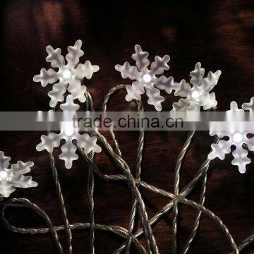 Xmas 10LED Scrub Snowflake Light Chain