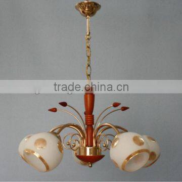 Modern wood chandelier&glass pendant lamp 6902-5