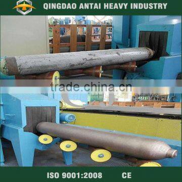 Shot blast machine for cleaning steel pipe