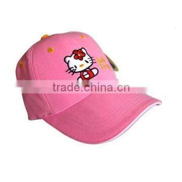 Oem Lovely Kids And Cute Girls Baseball Cap Custom Colorful Hellokitty Kids Hat