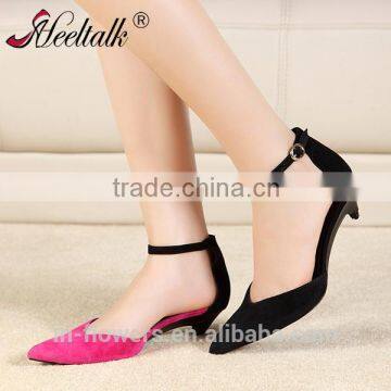 Quailty ladies fashion high heel shoes with foldable heels high heel to flat shoes