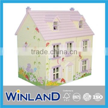 Pretend Play Detailed Small Wooden Doll House