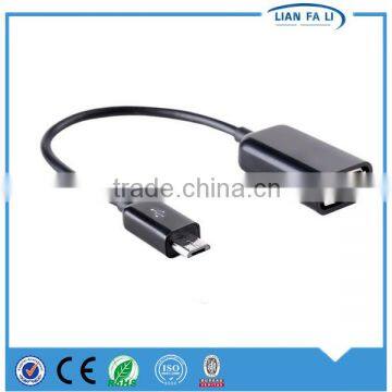 Lianfali otg cable braided AM to micro B otg usb cable for tablet pc with cheapest factory price otg usb cable for tablet