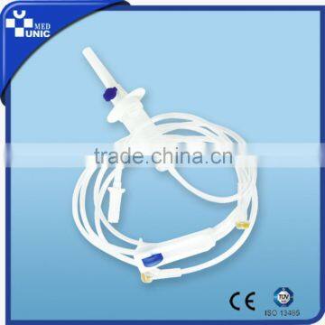 Disposable iv infusion set with needle