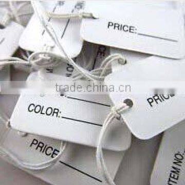 plain white elastic string price tag (M-HT117)